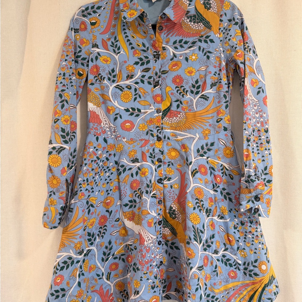 Boden Enchanting Peacock Mini Dress